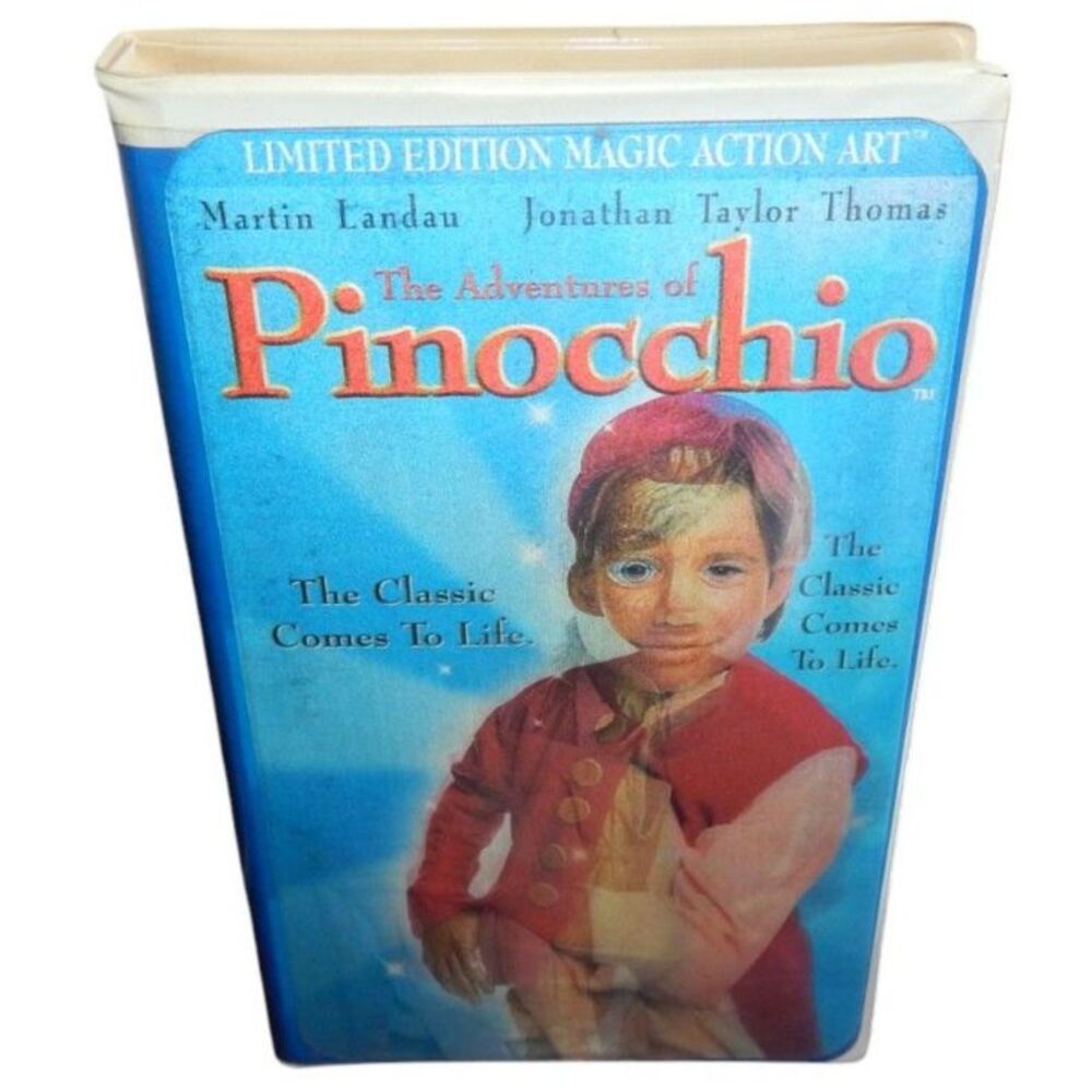 THE ADVENTURES OF PINOCCHIO limited edition magic action art vintage VHS movie